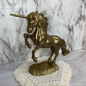 Vintage Solid Brass Unicorn